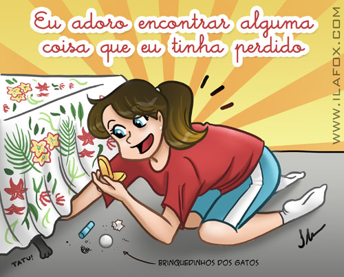 Eu adoro encontrar alguma coisa que eu tinha perdido, ilustração by ila fox