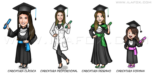 Estilo de Caricatura, caricatura proporcional, caricatura clássica, caricatura desenho, caricatura fofinha, caricatura para casais, caricatura para noivos, caricatura para crianças, caricatura para formandos, by ila fox