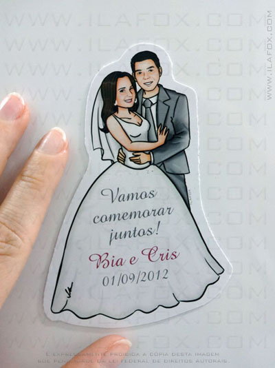Lembrancinhas casamento, casal, caricatura, lembrancinha original casamento, by ila fox