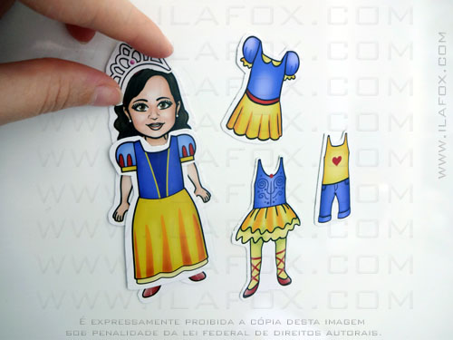lembrancinha, imã, original, festa infantil, Branca de Neve, by ila fox
