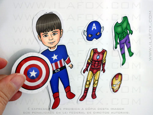 Lembrancinhas originais, lembrancinhas personalizadas, lembrancinha de roupinha, lembrancinha Vingadores, lembrancinha Avengers