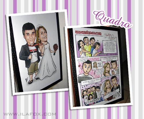 convite em história em quadrinhos personalizado para casamento by ila fox