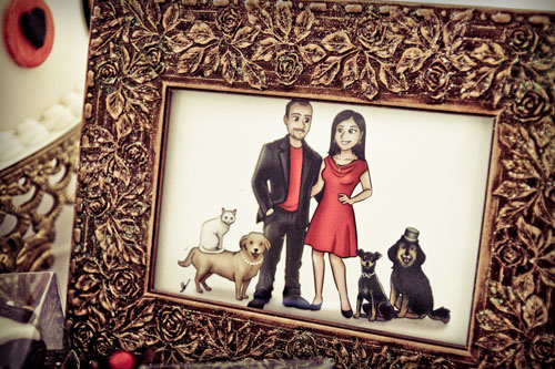 Caricatura desenho, caricatura família com cães, caricatura desenho by ila fox