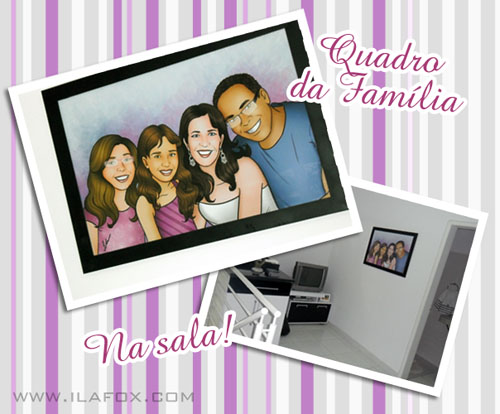 Retrato família, desenho de família, by ila fox