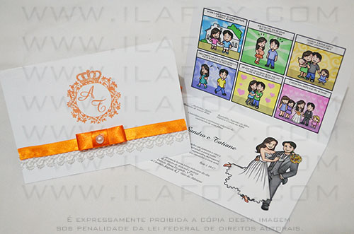 convite em tirinhas, tirinhas personalizadas, convite quadrinhos, convite original, convite divertido, convite para casamento, convite diferente, by ila fox