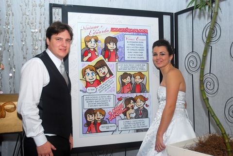 convite em história em quadrinhos personalizados para casamento, história noivinhos, Rio de Janeiro, by ila fox