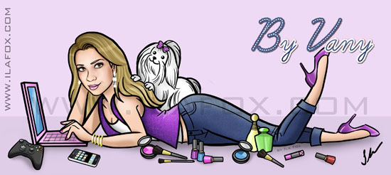 Ilustração Header Cabeçalho para blog personalizado, by Vany, ilustração by ila fox