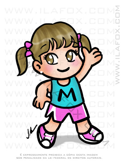 caricatura fofinha, caricatura menina,l caricatura infantil, caricatura bonita