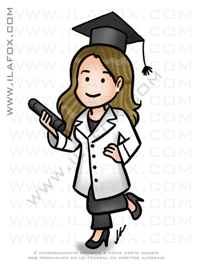 caricatura fofinha, caricatura simples, caricatura formatura, caricatura de jaleco, medicina caricatura formandos, by ila fox