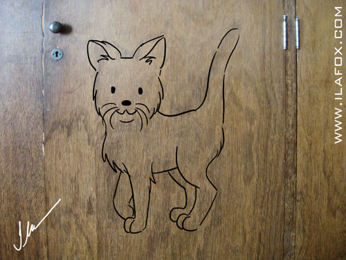 exemplo de pareidolia porta do guarda-roupa by ila fox