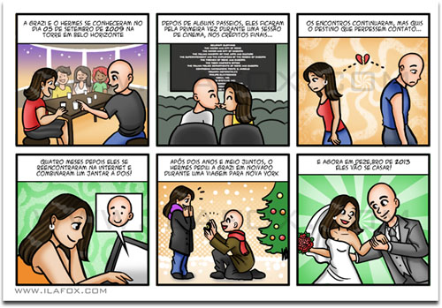 convite personalizado, convite história casal, convite historia em quadrinhos, by ila fox