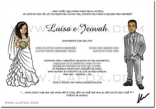 quadrinhos personalizados, quadrinhos casamento, quadrinhos historia casal, by ila fox