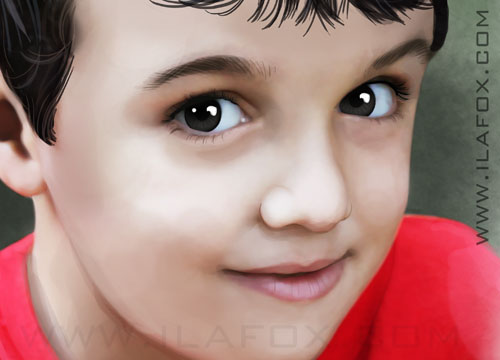retrato realista infantil, by ila fox