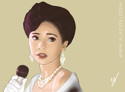 Retrato realista, Sheren Tang, Tenho um encontro com a primavera, ilustração by ila fox
