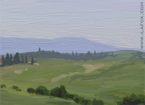 pintura digital paisagem toscana itália street view art rage by ila fox