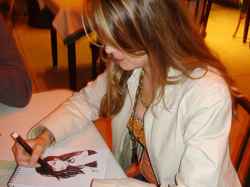 Trem Bão Ilustrado BH foto Pizzaria Margherita, Ila Fox desenhando