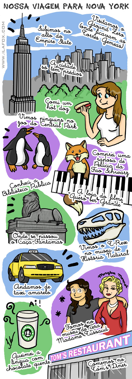 nossa viagem para new york, nova york, Nova York em Agosto, ilustração by ila fox