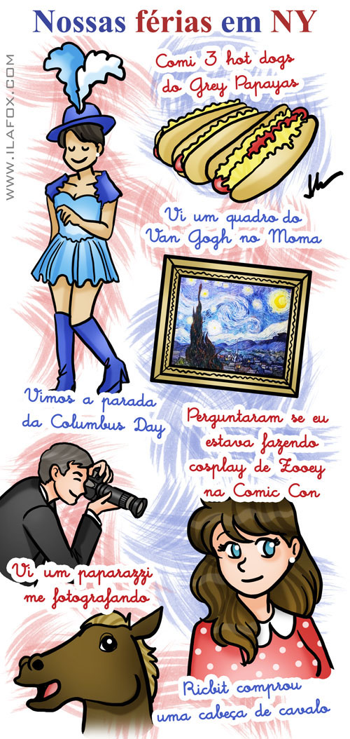 Viagem para NY, desfile columbus day, van gogh moma, grays papaya, NY comic con, cabeça de cavalo, paparazzi, zooey, férias, viagem, Nova York em Outubro, foto by ila fox