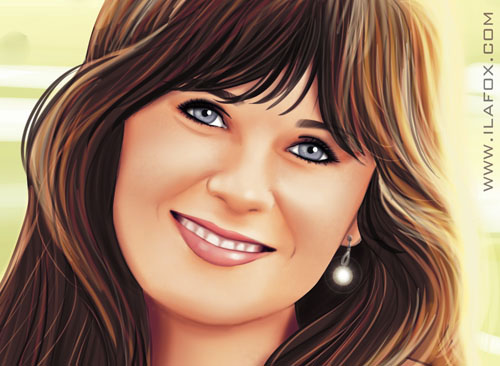 Ilustração Zooey Deschanel by ila fox
