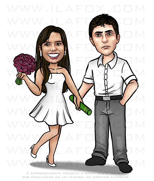 caricatura clássica, caricatura, caricatura noivos, caricatura digital, caricatura para casamento, by ila fox