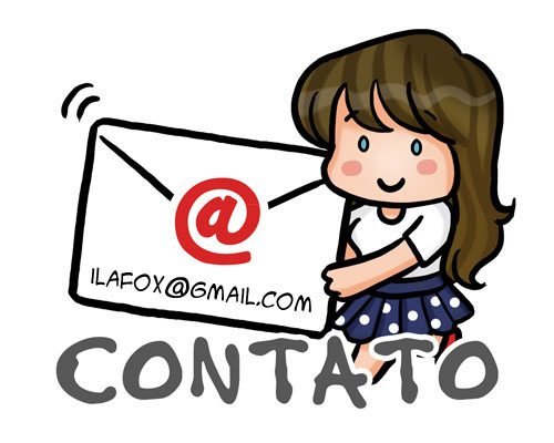 ilustração de contato e e-mail da ila fox